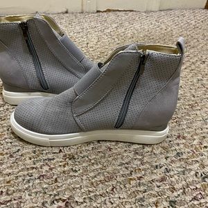 Grey high top sneakers NWOT